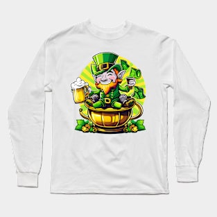 Get Lucky with Gold, Beer, and Leprechauns this St. Patrick's Day Long Sleeve T-Shirt